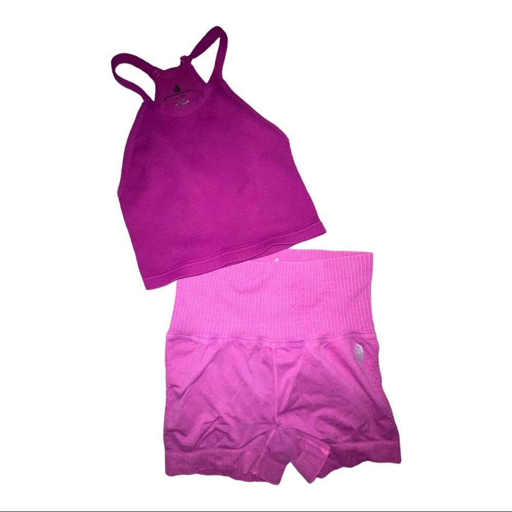 NEW Free People Movement Happiness Top & Good Karma Shorts set - Picture 1 of 6